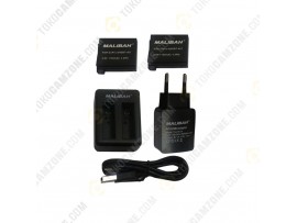 Malibah Dual Charger & Battery for GoPro Hero4 Malibah Dual Charger & Battery for GoPro Hero4